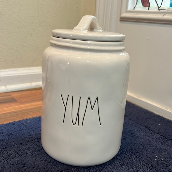 Rae Dunn Other - Rae Dunn  YUM  Baby/Small Ceramic Cookie Jar/Canister with Lid LL